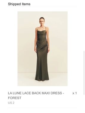 Shona Joy LA LUNE LACE BACK MAXI DRESS - FOREST US Size 2
